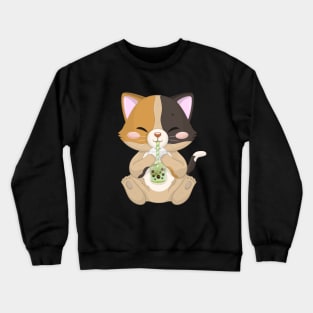 Bubble Tea Cat Crewneck Sweatshirt